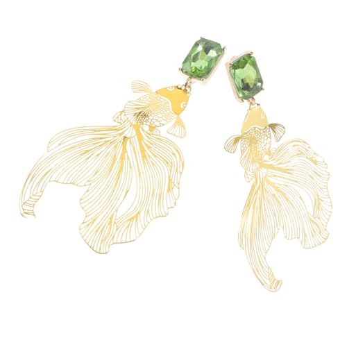 RORPOIR Tier-ohrringe Im Chinesischen Stil Fisch-ohrringe Für Damen Ohrstecker Aus Leuchtende Farben Exquisiter Schmuck Für Kostüme Und Partys von RORPOIR