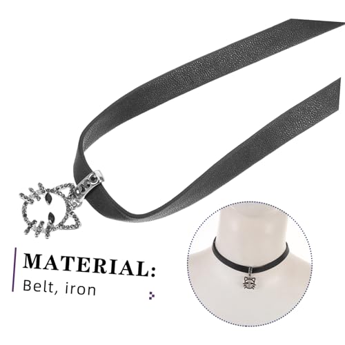 RORPOIR Cool Punk Choker Halskette aus Schwarzem Kunstleder Verstellbarer mit Langlebigem Material Modisches Accessoire für Alltag und Partys Vielseitig und Komfortabel von RORPOIR