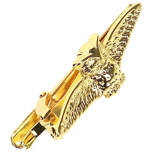 RORPOIR Goldfarbene Krawattenklammer für Herren mit Eulenmotiv Klassisch und Robust Passend für Krawatten für Business Hochzeit und Formelle Anlässe Perfektes für Männer von RORPOIR