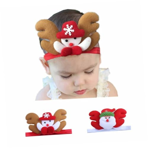 RORPOIR Weihnachtshaarband Weihnachtsstirnbänder für Babys Haargummis für Kleinkinder Tiara Haarbänder Haarschmuck für Babys Weihnachtskopfschmuck Weihnachten Kopfbedeckung Stirnband von RORPOIR