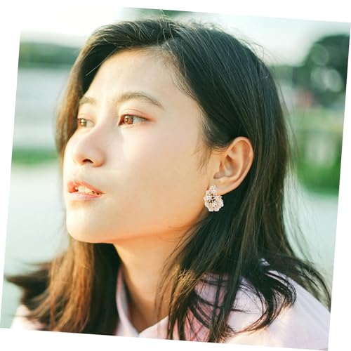 RORPOIR Hohle Perlenohrringe Trendy Hoop Ohrring Cluster-Ohrringe für Frauen Damenohrringe einzigartige Ohrringe für Frauen Perlenohrringe Creolen einzigartiger Schmuck Kupfer Golden von RORPOIR