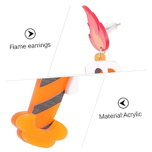 RORPOIR Acryl Kerzenohrringe Kreative Ohrhänger Für Frauen Retro Tropfenohrringe Ohrschmuck Für Mädchen von RORPOIR