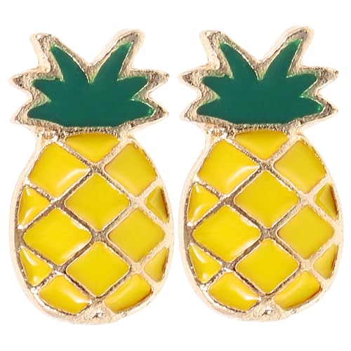 RORPOIR Lustige Fruchtohrringe Damen Sommer Ohrstecker Leichtes Resin Design Ananas Form Modischer Schmuck Für Mädchen Alltag Party von RORPOIR