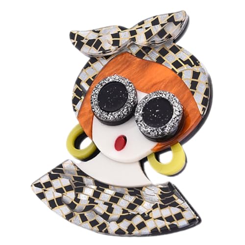 RORPOIR Mädchenförmige Brosche Damen Anstecknadel aus Modisch Sicher Langlebig für Kleidung Hut Tasche Valentinstag Muttertag Accessoire von RORPOIR