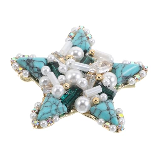RORPOIR Meeresstern Brosche für Damen Vintage Perlen Anstecknadel mit Retro Design für Partykleidung und Sommeroutfits für Besondere Anlässe Modisches Accessoire von RORPOIR