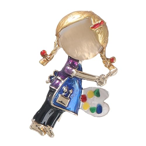 RORPOIR Modische Kleine Mädchen Brosche aus Langlebiger Legierung Niedliches Design für Pullover Bluse Kleid Sicher und Fest Haltend als Geschenk für Valentinstag Muttertag Hochzeit und von RORPOIR