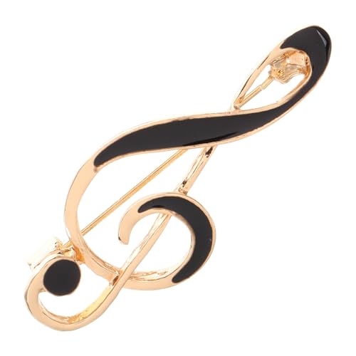 RORPOIR Musiknoten Brosche Anstecknadel Zinklegierung Goldfarben Elegantes Design Mit Emaille-beschichtung Für Anzug Hemd Jacke Rucksack Modisches Accessoire von RORPOIR