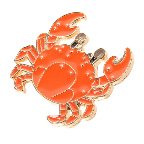 RORPOIR Niedliche Krabbenbrosche aus Langlebiger Legierung mit Detailreicher Verarbeitung Cartoon Design Modischer Anstecknadel für Kleidung Taschen und Jacken Origineller Schmuck für von RORPOIR