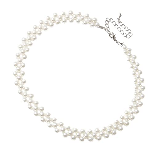 RORPOIR Perlen Halskette Damen Einfache Clavicle Kette Geometrische Handgemachte Schmuck für Frauen für Alltagslook und Besondere Anlässe von RORPOIR