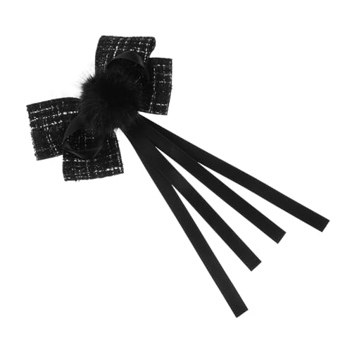 RORPOIR Schöne Brosche mit Großem Schleifen Knoten Modische Anstecknadel aus Schwarzem Vielseitiger Damen Schmuck für Kleid Schal Tasche für Bankett und Festliche Anlässe von RORPOIR