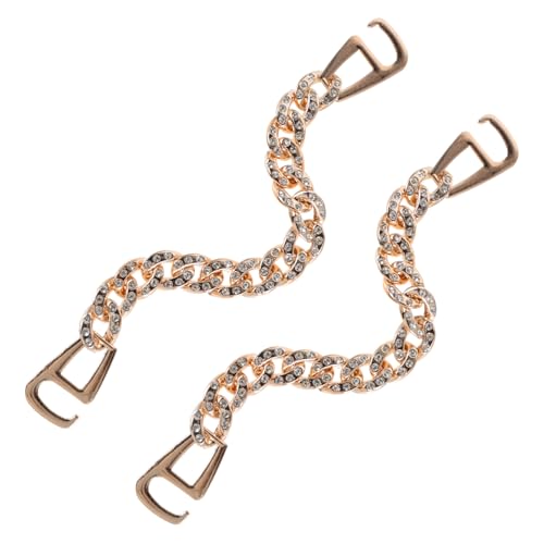 RORPOIR Schuhkette Schmuck Aluminiumlegierung Strapazierfähig Schuhdekorationen für Damen und Erwachsene Clogs Sandalen Zubehör mit Perlen und Strass DIY Charm von RORPOIR