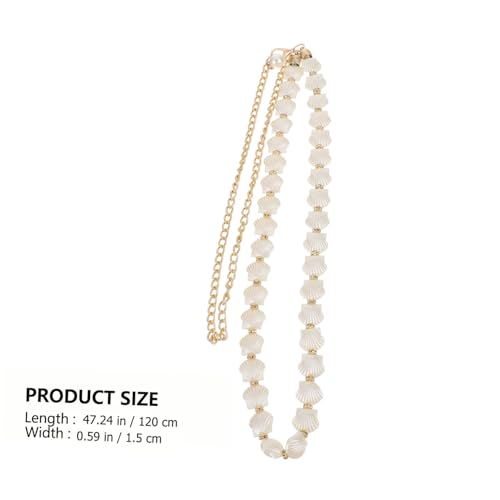 RORPOIR Shell Waist Chain Damen Perlen Taillengürtel Elegant Modischer Körperschmuck für Kleider und Festliche Anlässe von RORPOIR