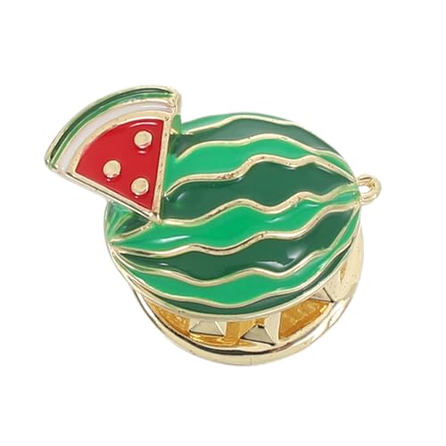 RORPOIR Sommerliche Wassermelonen Brosche aus Emaille Niedliche Frucht Brosche mit Antirutschfunktion Langlebige Cartoon Anstecknadel für Damen Vielseitig für Kleidung Rucksäcke und Hüte von RORPOIR