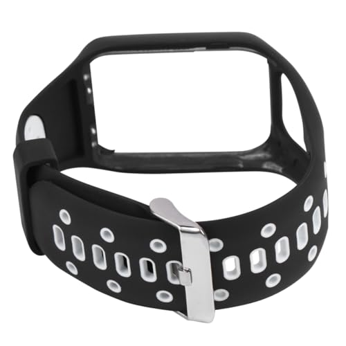 RORPOIR Sparkrunner Armband Uhrenarmband für Männer Bands Uhrenarmbänder für Herren läuft Silikonarmband Armbanduhr zweifarbig Gurt Lederriemen Zubehör Mann Kieselgel Weiß von RORPOIR