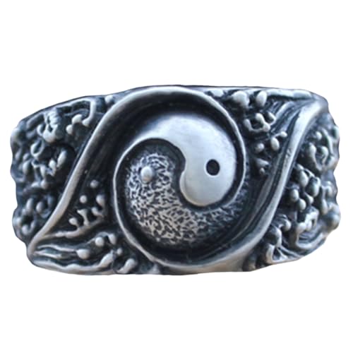 RORPOIR Taoismus Ring Kupfer Statement Finger Ring für Kostüme Design Unisex Geeignet für Partys Hochzeiten Alltägliches Tragen Geschenkidee und Ihn von RORPOIR