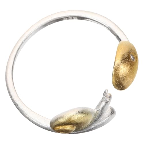 RORPOIR Verstellbarer Pilz Schneckenring Damen Kupfer Offener Ästhetischer Statement Schmuck für Teen Mädchen Alltag Party von RORPOIR