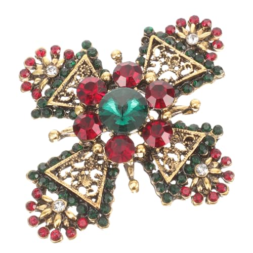 RORPOIR Vintage Geometrische Damen Brosche mit Simulierten Kristallen Modische Anstecknadel aus Robustem Legierungsmetall Elegant für Kleidung Hut Tasche Leicht Stilvoll und Vielseitig von RORPOIR