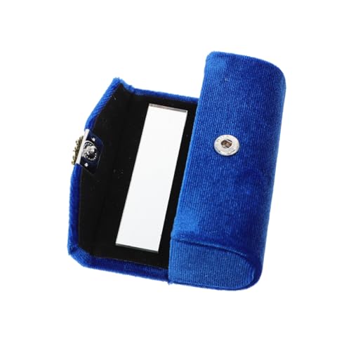RORPOIR Vintage Samtweiches Lippenstift Etui mit Spiegel Tragbare Lippenstiftbox Langlebigem Kompakter Organizer für Standard Lippenstift als für Frauen Handlich für Unterwegs von RORPOIR