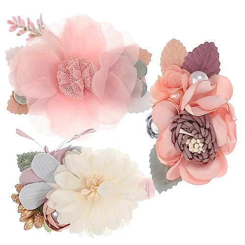 RORPOIR 3stücke Teiliges Blumen-haarspangen Für Mädchen Mit Kunstperlen Süße Haarschmuck-accessoires Für Geburtstagsfeiern Hochzeiten Und Besondere Anlässe von RORPOIR
