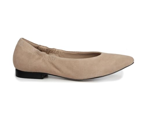 Ros Hommerson Ramsey Damen All Day Comfort Pointed Toe Flat, Tauped Kid Suede, 10 X-Wide von ROS HOMMERSON