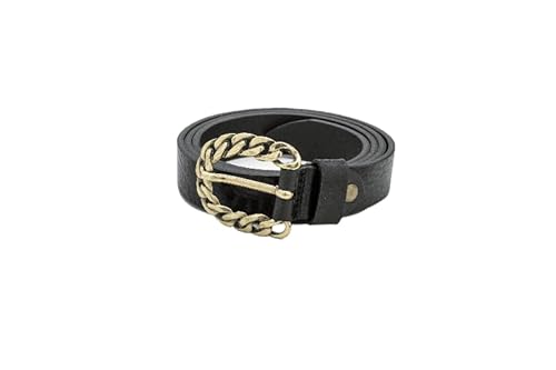 ROSALES Belts & more Gürtel (Leder: Schwarz/Schnalle: Gold, 95cm) von ROSALES Belts & more