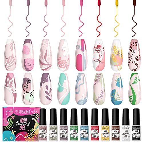 ROSALIND 16 Farben Gel Liner Nail Polish Pen Gellack Shellac Nagellack Nageldesign Set UV LED Set 5ml Painting Linie zeichnen Nageldesign DIY von ROSALIND