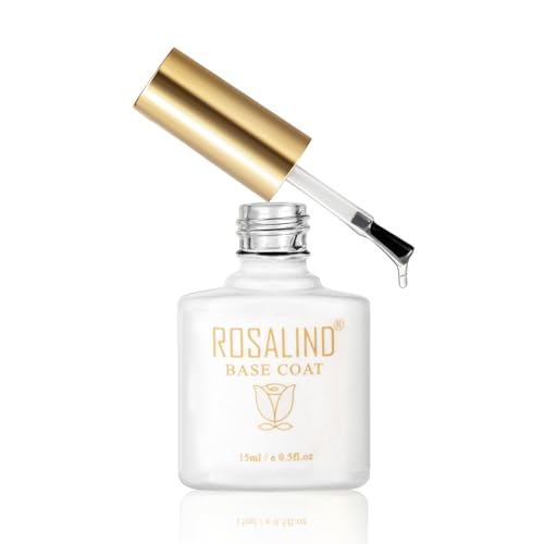 ROSALIND Base Coat Unterlack UV LED Gellack Gel Nagellack Gel Nail Polish 15ml für Nägel Gellack Salon & Home Nageldesign Set von ROSALIND