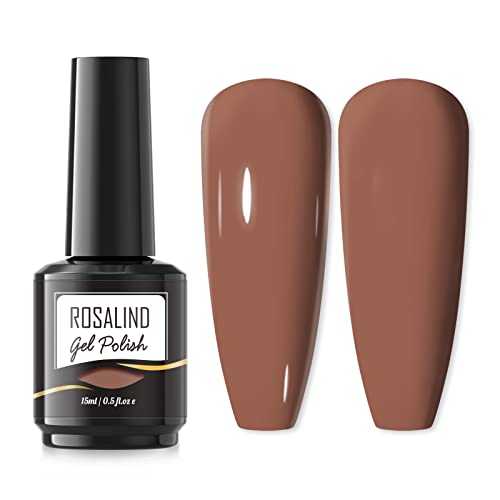 ROSALIND Braun Farbe UV Nagellack, Shellac Gellack UV 15ml Gel Nagellack, UV-Gel Nagellack Gellack Nail Art Gelnagelset, Brown Color Gel Nail Polish 1pcs von ROSALIND