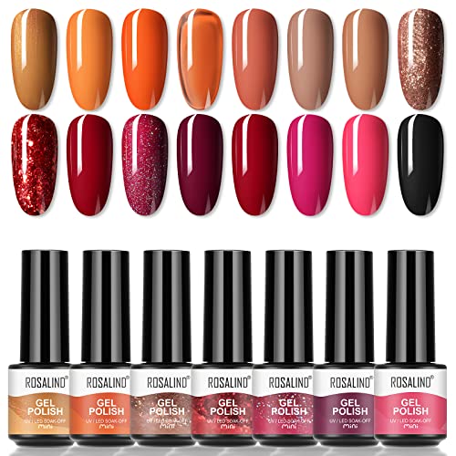 ROSALIND Gel Nagellack UV 16 Farben Gellack UV Shellac Rot Farben Set,Gel Nail Polish für Nagel Design Nagellack Starter set von ROSALIND