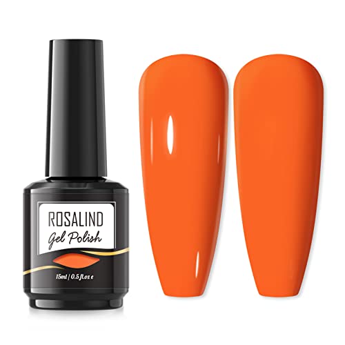 ROSALIND Orange Farbe UV Nagellack, Shellac Gellack UV 15ml Gel Nagellack, UV Gel Nagellack Gellack Nail Art Gelnagelset, Orange Color Gel Nail Polish 1pcs von ROSALIND