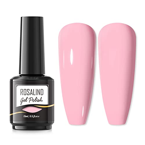 ROSALIND Rosa Farbe UV Nagellack, Shellac Gellack UV 15ml Gel Nagellack, UV-Gel Nagellack Gellack Nail Art Gelnagelset, Pink Color Gel Nail Polish 1pcs von ROSALIND