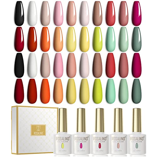 ROSALIND UV Nagellack Set, 20 Farben Schellack Nagellack Gel Nagellack Set, Farbgel für Gelnägel UV LED Soak Off Nail Gel Polish 6ml Valentinstag von ROSALIND