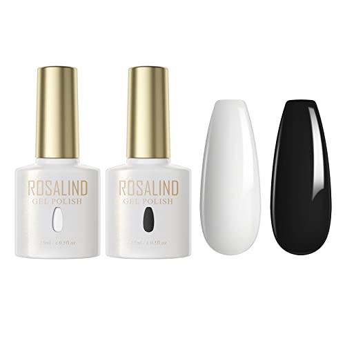 ROSALIND UV Nagellack Schwarz Weiß Gel Nagellack 15ml Starterset UV LED Soak Off Polish Gel Nail Set ROSALIND UV Nagellack Schwarz Weiß Gel Nagellack 15ml Starterset UV LED Soak Off Polish Gel Nail Set von ROSALIND