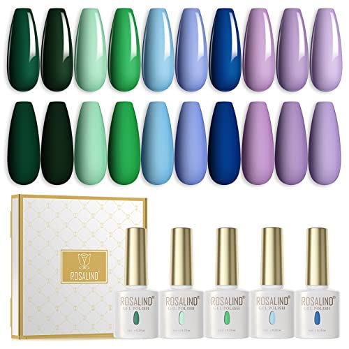 ROSALIND UV Nagellack Set 10 Farben Schellack Nagellack Gel Nagellack Set, Farbgel für Gelnägel UV LED Soak Off Nail Gel Polish 6ml Valentinstag von ROSALIND