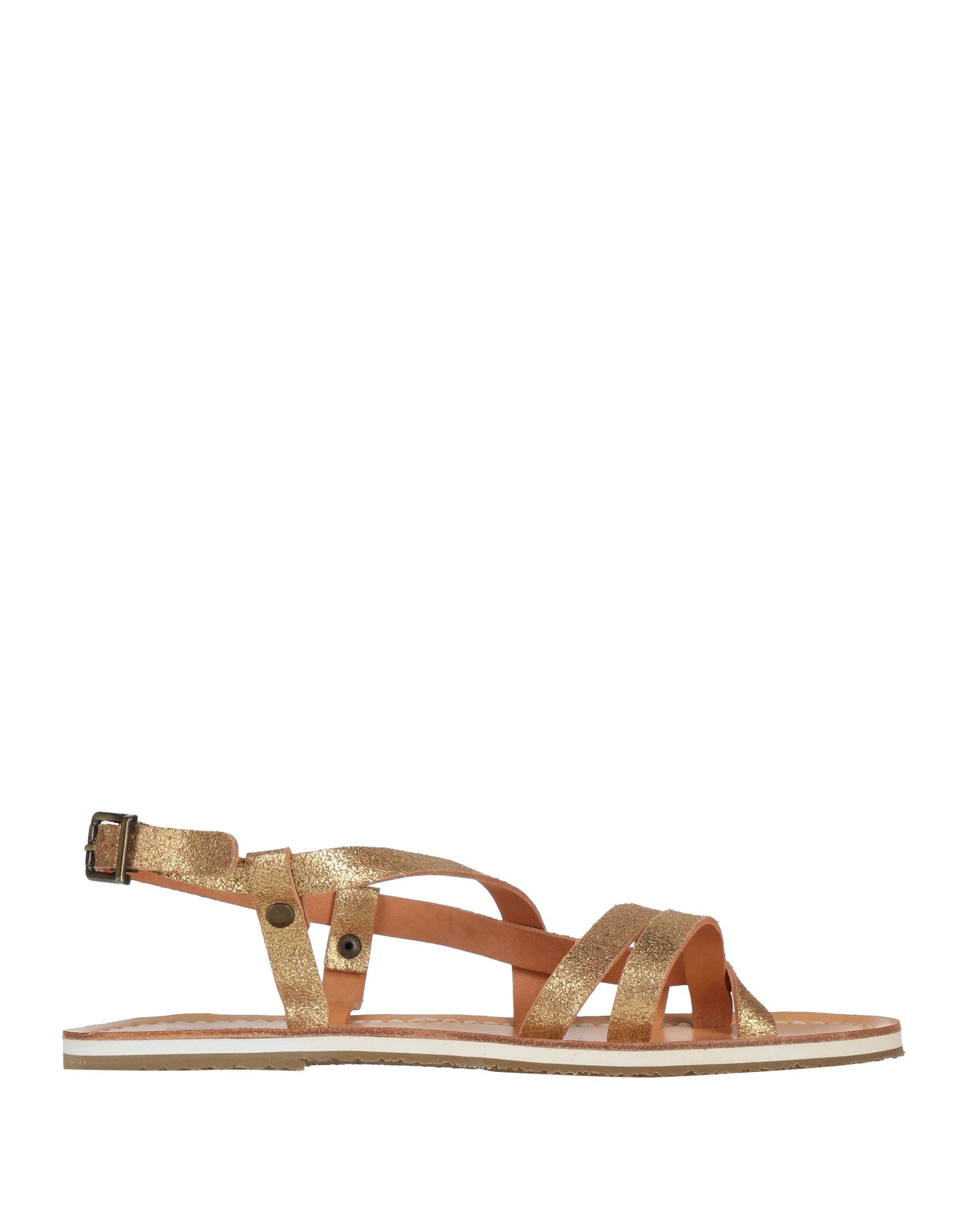 ROSAMUNDA Zehentrenner Damen Gold von ROSAMUNDA