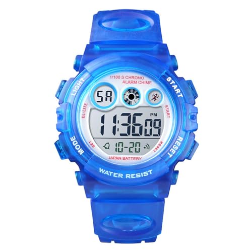 Kinder Digital Uhr,50 m wasserdichte Outdoor Sport Digital Uhren Silikon Armbanduhr der bunten LED leuchtenden Kinder mit Wecker/Stoppuhr/LED-Licht/Stoßfest/Datum von ROSEBEAR