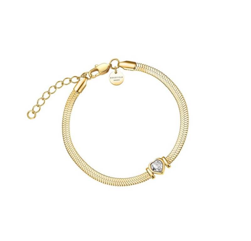 ROSEFIELD Armband ROSEFIELD Armband Snake Heart Bracelet White Crystal Gold JBSWG-J1010 von ROSEFIELD