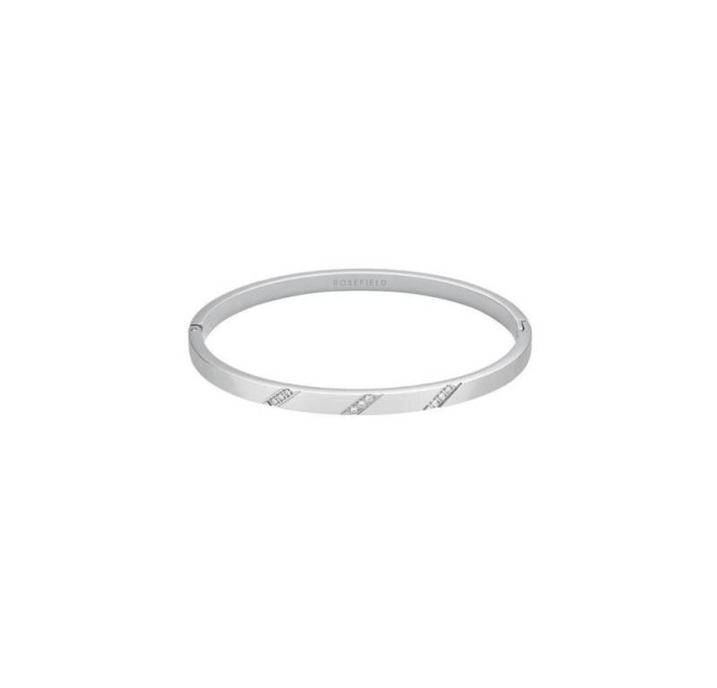 ROSEFIELD Armreif ROSEFIELD Armreifen Bangle with Lines of Crystals Silver Silver JBLCS- von ROSEFIELD