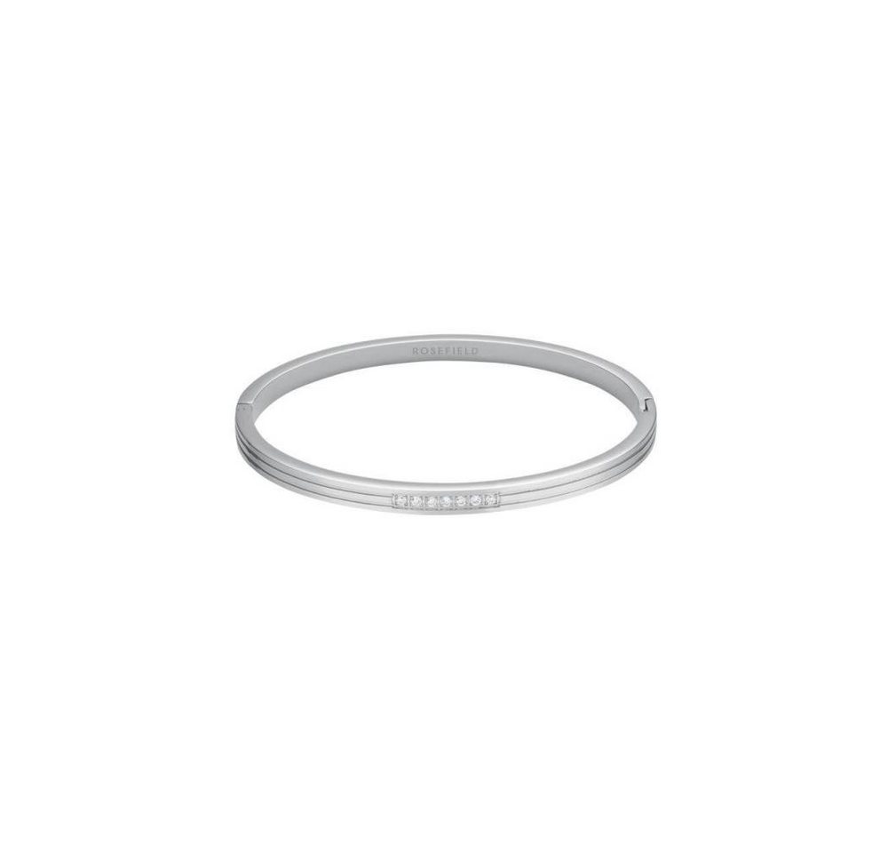 ROSEFIELD Armreif ROSEFIELD Armreifen Striped Bangle with Crystals Silver Silver JBSCS-J von ROSEFIELD