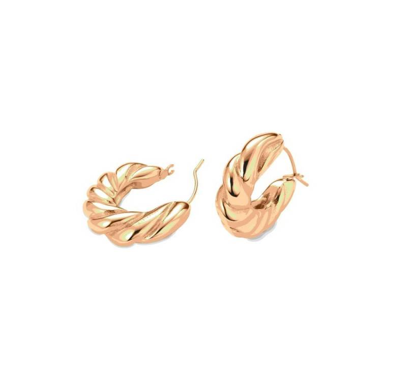ROSEFIELD Creolen-Set ROSEFIELD Creolen Twisted Hoops Gold JETHG-J972 von ROSEFIELD