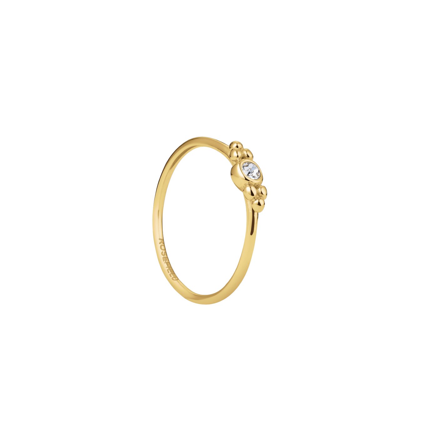 ROSEFIELD Fingerring ROSEFIELD Ring Einzelner Chaton Größe 52 Goldfarben von ROSEFIELD