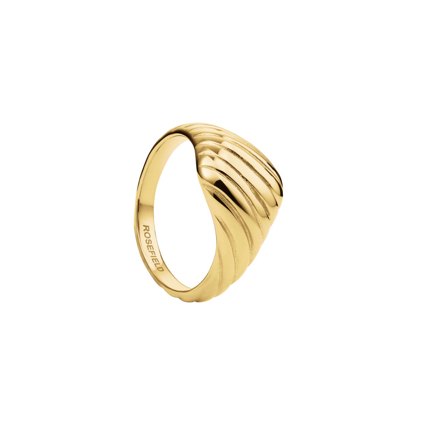 ROSEFIELD Fingerring ROSEFIELD Ring Geriffelt Größe 52 Goldfarben von ROSEFIELD