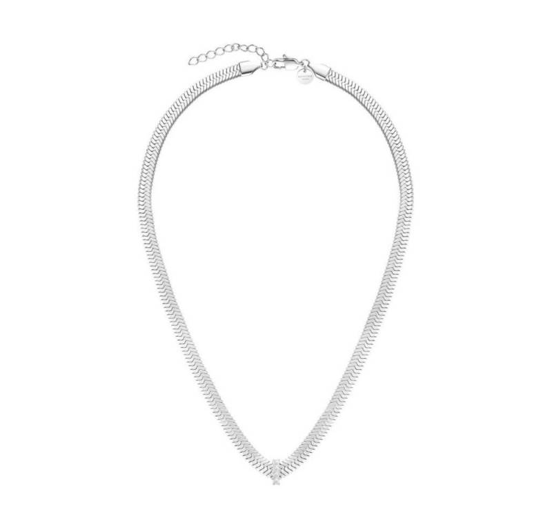 ROSEFIELD Kette mit Anhänger ROSEFIELD Halskette Large Snake mit Crystals Silber von ROSEFIELD