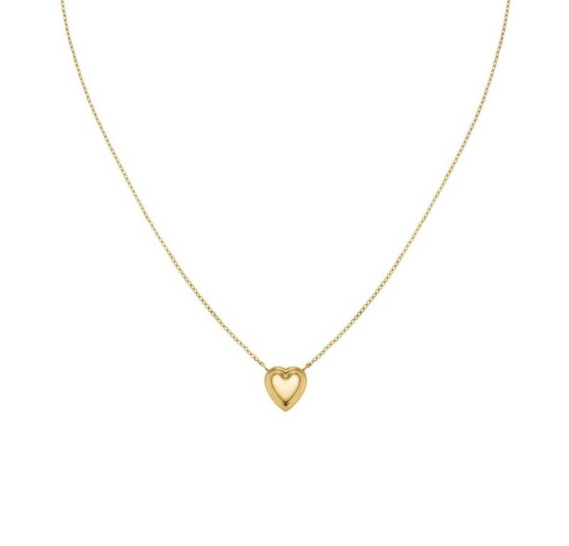 ROSEFIELD Kette mit Anhänger ROSEFIELD Halskette Mini Ridged Puffy Heart Necklace Gold JNPHG-J1008 von ROSEFIELD
