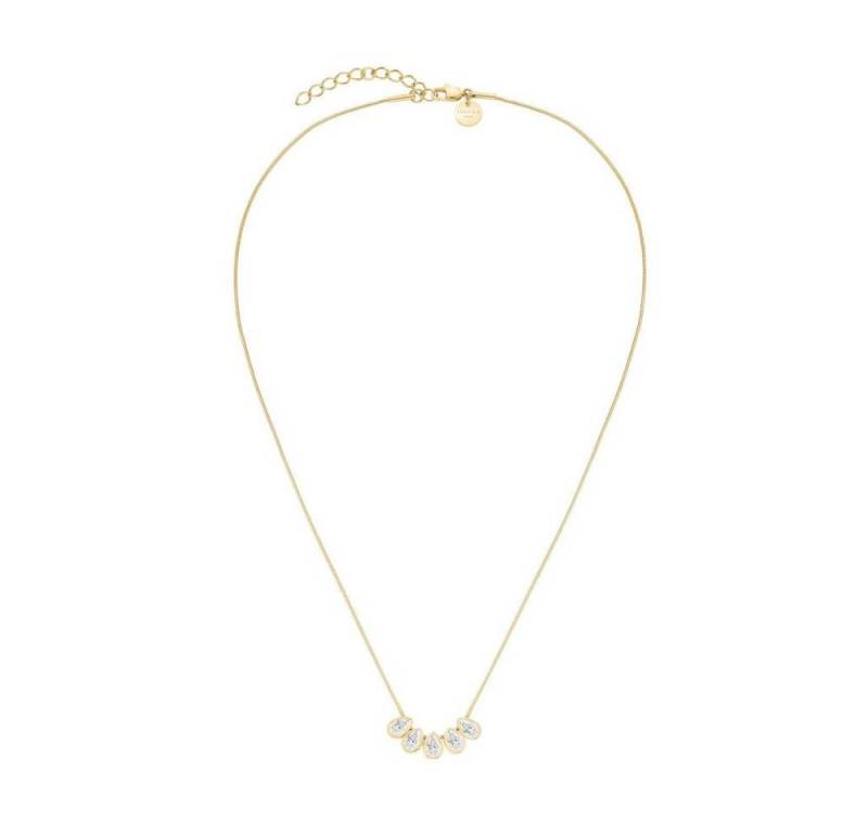 ROSEFIELD Kette mit Anhänger ROSEFIELD Halskette Playful Crystals Multi Drops Gold von ROSEFIELD
