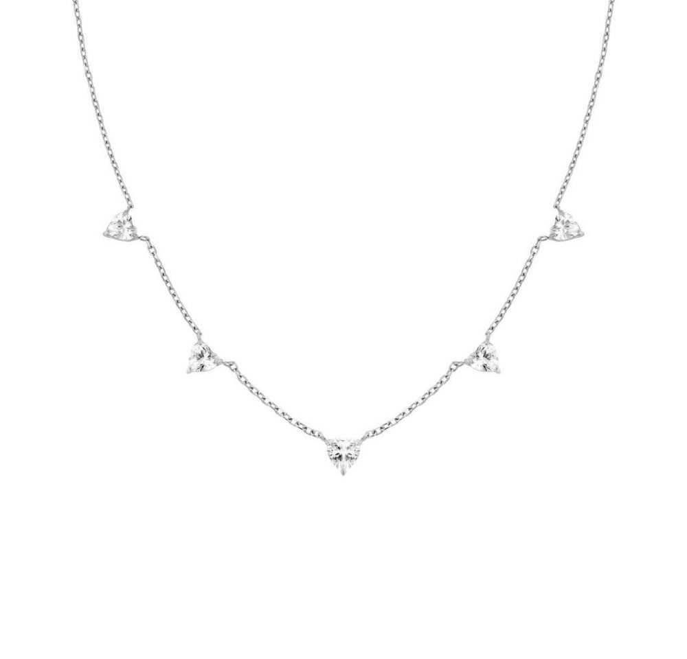 ROSEFIELD Kette mit Anhänger ROSEFIELD Halskette Row of Hearts Necklace Silver Silver JNRHS-J1006 von ROSEFIELD