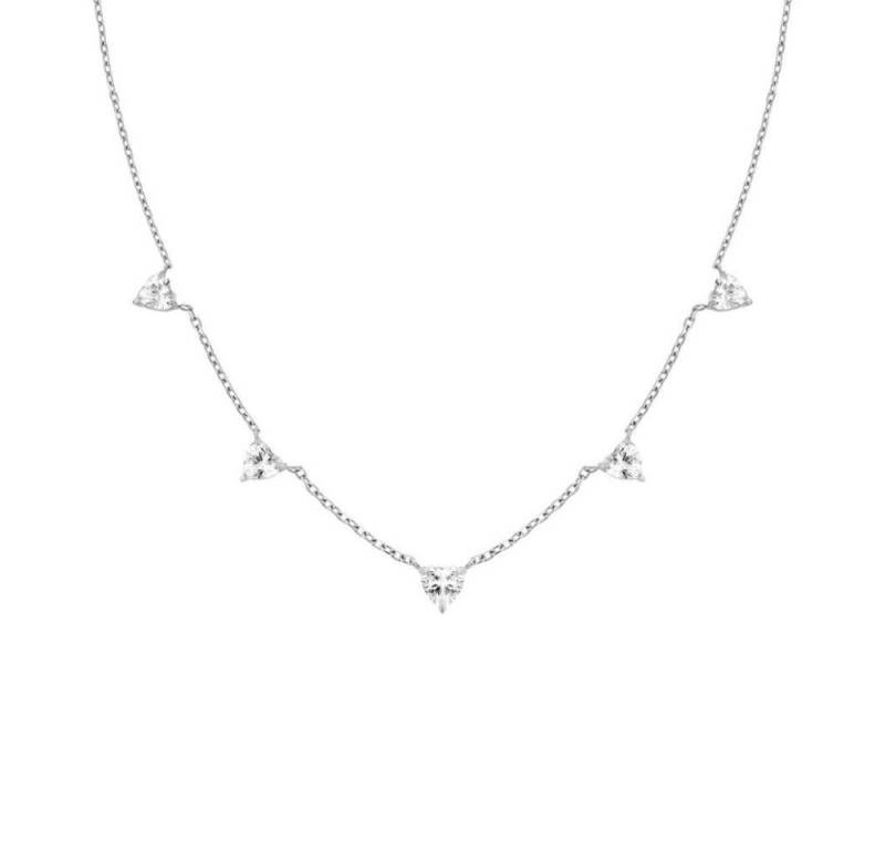ROSEFIELD Kette mit Anhänger ROSEFIELD Halskette Row of Hearts Necklace Silver Silver JNRHS-J1006 von ROSEFIELD