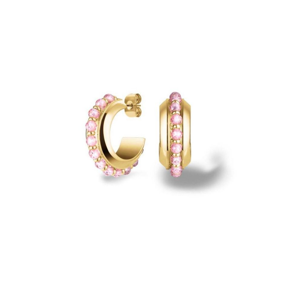 ROSEFIELD Ohrring-Set ROSEFIELD Damen Ohrringe Gold Rosa Steine von ROSEFIELD