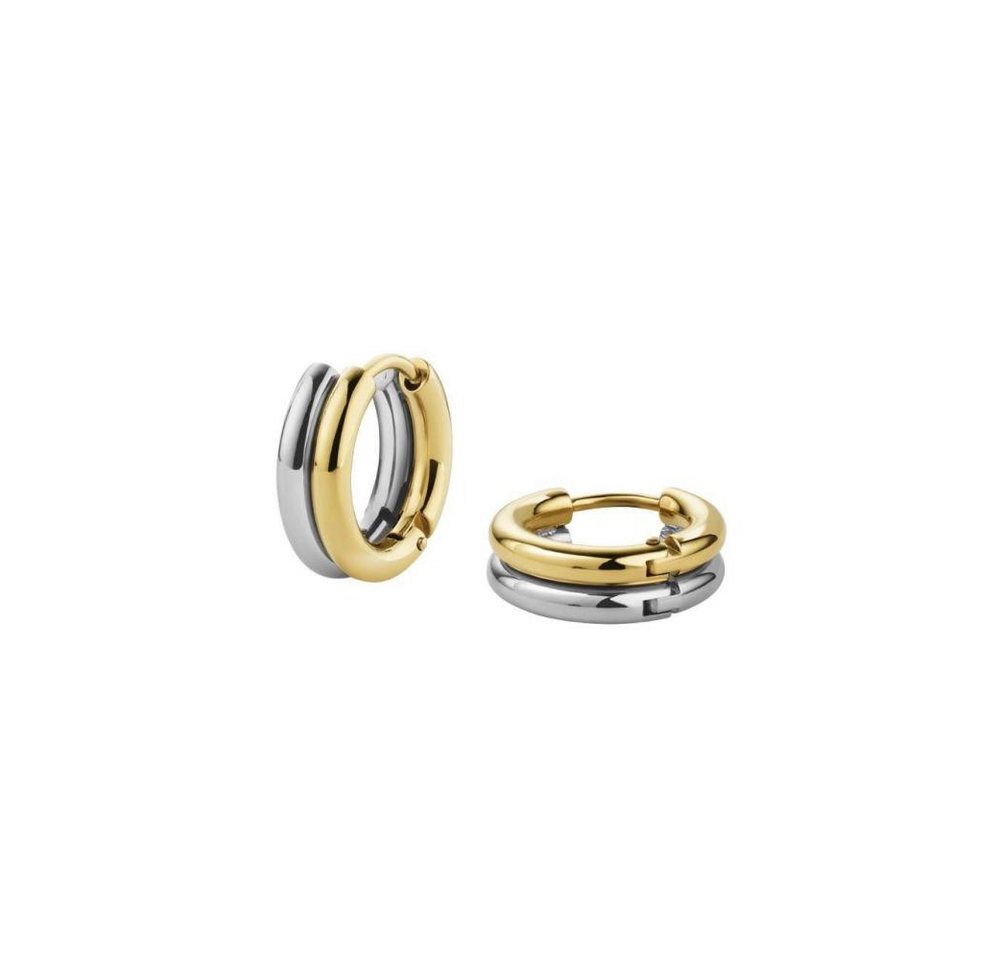 ROSEFIELD Ohrring-Set ROSEFIELD Ohrringe Bicolor Doppel Hoops Gold Silber Edelstahl von ROSEFIELD