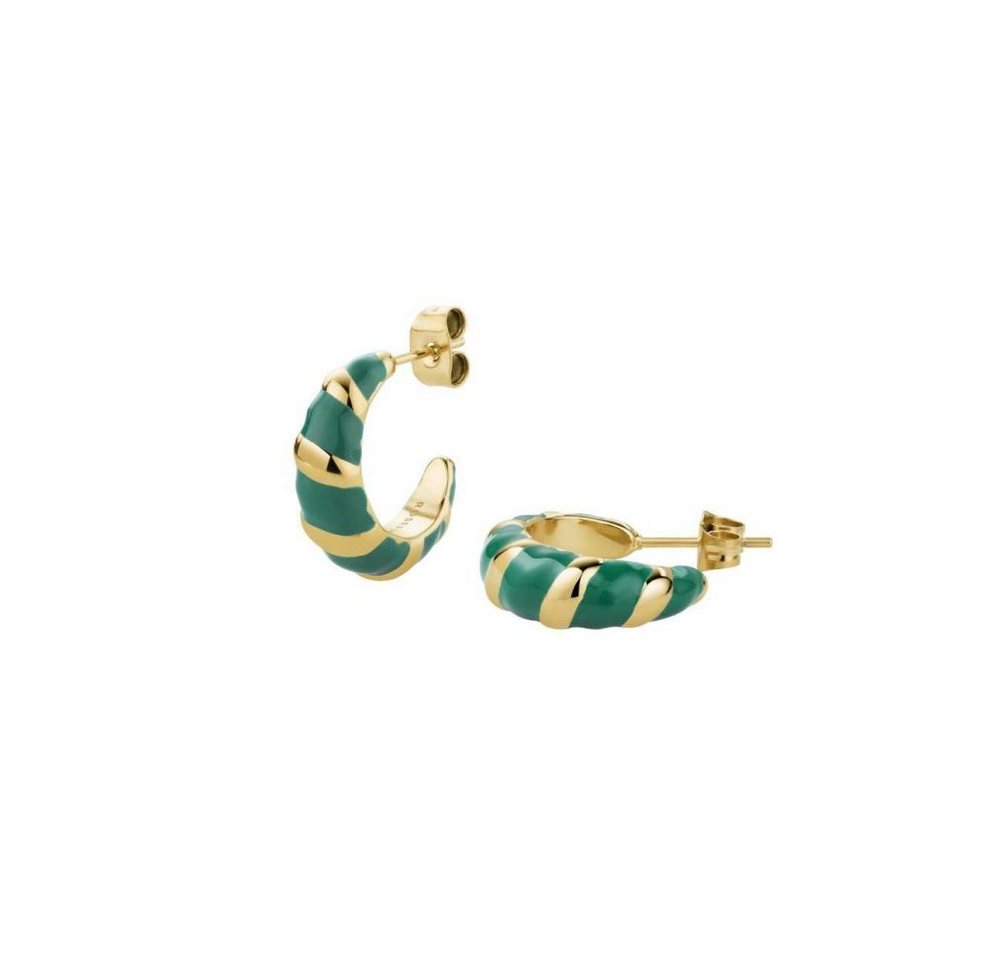 ROSEFIELD Ohrring-Set ROSEFIELD Ohrringe Emerald Croissant Hoops Gold Edelstahl von ROSEFIELD